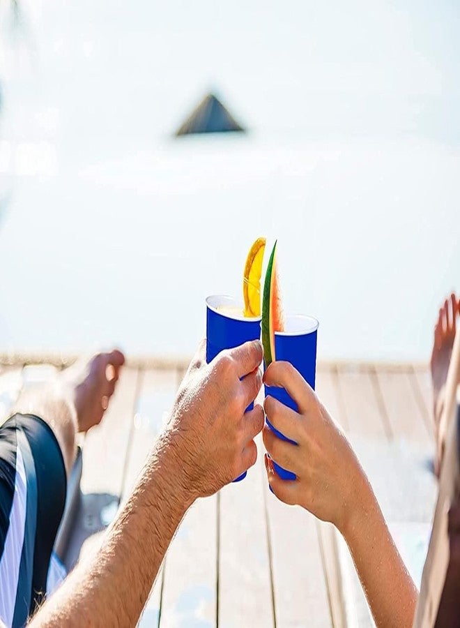 Selibration مجموعة سيليبريشن (50 قطعة) أكواب لعبة بونغ أرجوانية، أكواب بلاستيكية ملونة قابلة لإعادة الاستخدام مع كرات، مثالية لحفلات العزوبية وحفلات الكوكتيل، زجاج قوي قابل لإعادة الاستخدام | 4 كرات متضمنة - Image 5